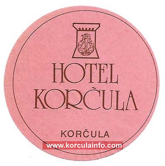 Hotel Korcula Luggage Label from 1970s