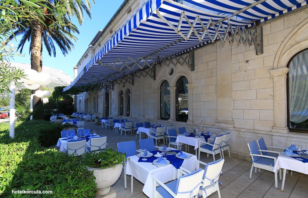 Hotel's terrace is large and comfortable